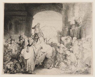 Mordechajův triumf od Rembrandt van Rijn