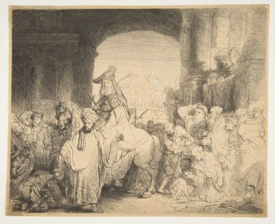 Triumf Mordecai, ca. 1641. od Rembrandt van Rijn