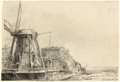 Větrný mlýn od Rembrandt van Rijn