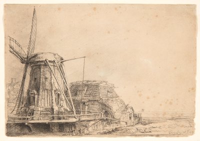 Větrný mlýn od Rembrandt van Rijn