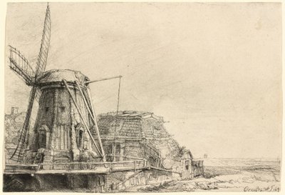 Větrný mlýn od Rembrandt van Rijn