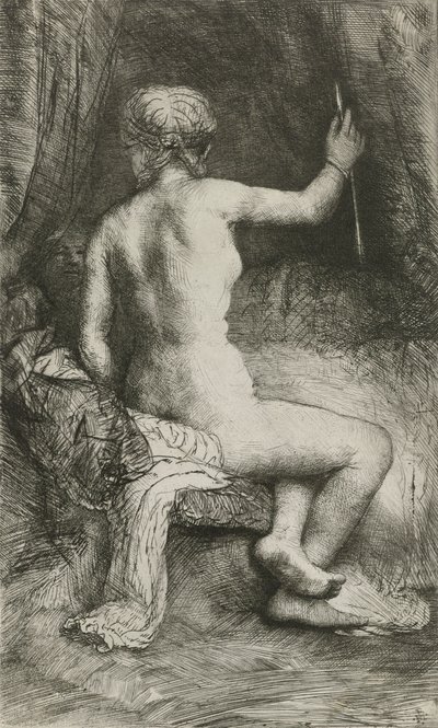 Žena s šípem, 1661 od Rembrandt van Rijn
