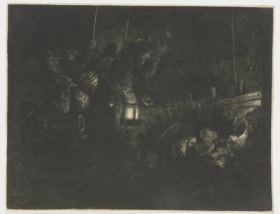 Klanění pastýřů: noční kus od Rembrandt van Rijn
