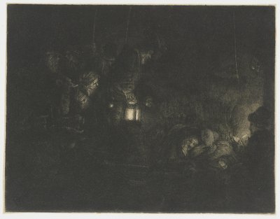 Klanění pastýřů: noční kus od Rembrandt van Rijn