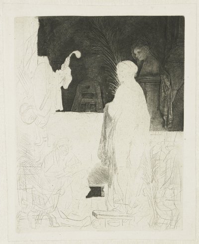 Umělec kreslí podle modelu od Rembrandt van Rijn