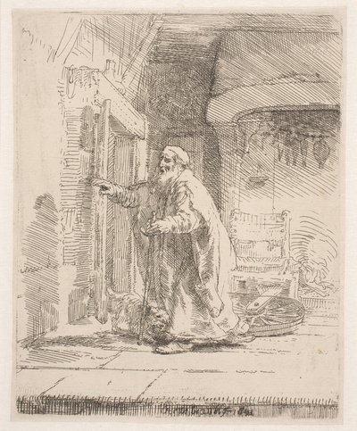 Tobitova slepota: větší deska od Rembrandt van Rijn