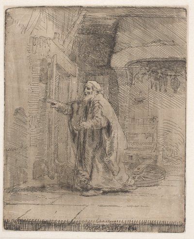 Tobitova slepota: větší deska od Rembrandt van Rijn