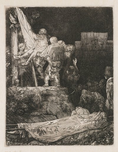 Sestup z kříže za svitu pochodní od Rembrandt van Rijn
