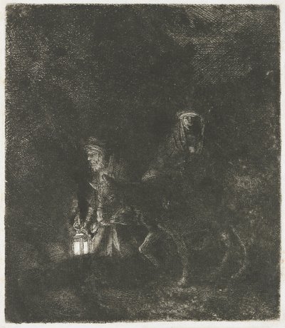 Let do Egypta: noční kousek od Rembrandt van Rijn