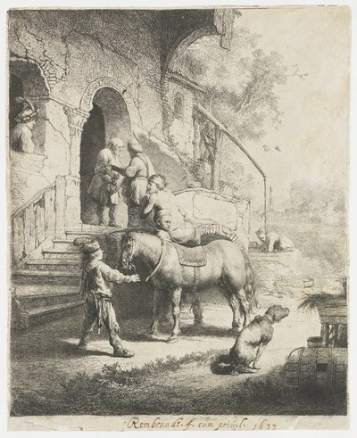 Milostivý Samaritán od Rembrandt van Rijn
