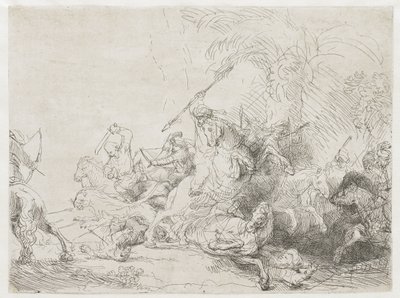 Velký lov na lva od Rembrandt van Rijn