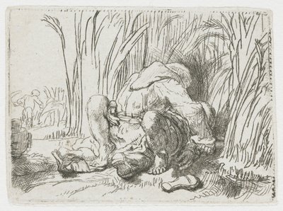 Mnich v kukuřičném poli od Rembrandt van Rijn