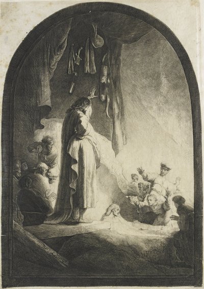 Povýšení Lazara: větší talíř od Rembrandt van Rijn