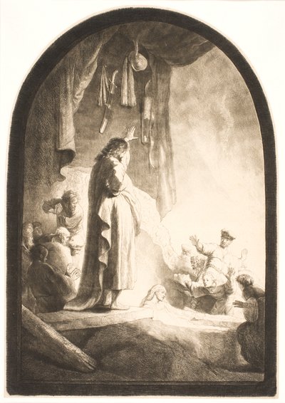 Vzkříšení Lazara: větší deska od Rembrandt van Rijn