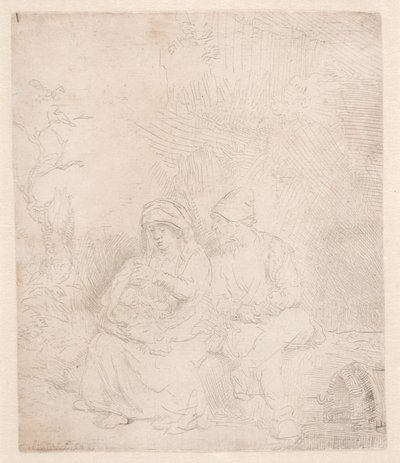Zbytek letu: mírně rozmazaný od Rembrandt van Rijn