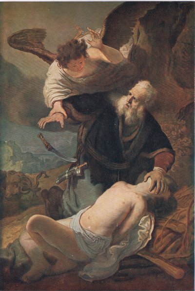 Oběť Izáka, Bibbys Annual, 1916-1917 od Rembrandt van Rijn
