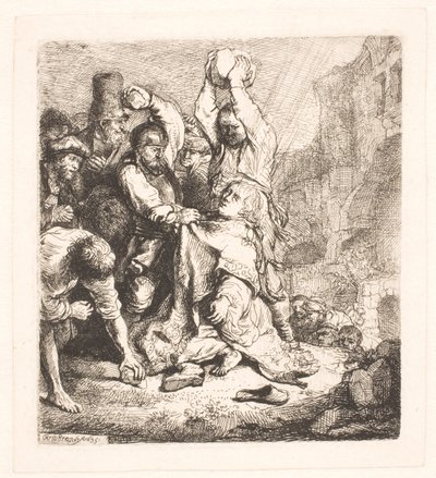 Kamenování sv. Štěpána od Rembrandt van Rijn