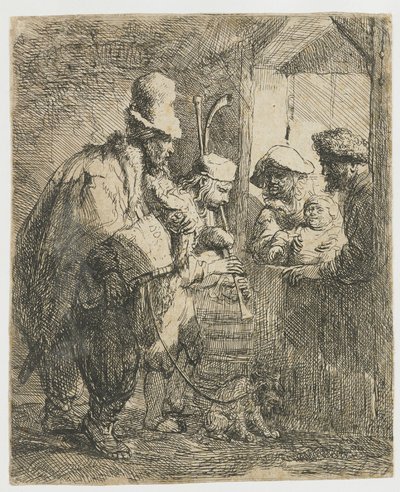 Potulní hudebníci od Rembrandt van Rijn