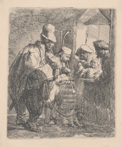 Chodící hudebníci od Rembrandt van Rijn