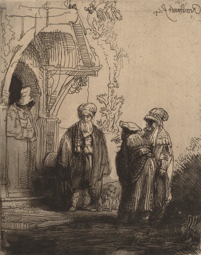 Tři orientální postavy Jacob a Laban, 1641. od Rembrandt van Rijn