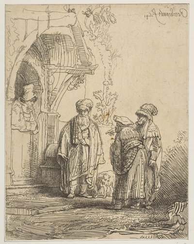 Tři orientální postavy Jacob a Laban, 1641. od Rembrandt van Rijn