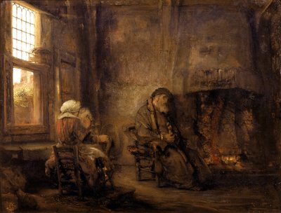Tobit a Anna čekají na návrat svého syna, 1659 od Rembrandt van Rijn