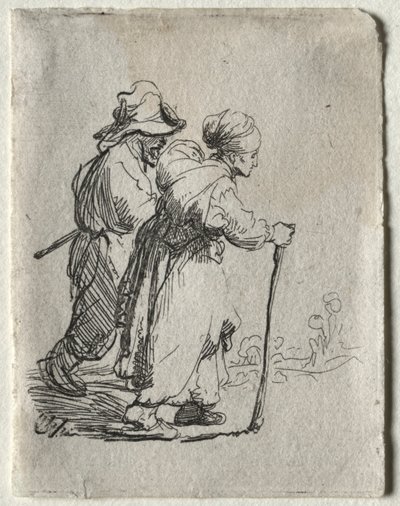 Dva trampové, muž a žena, c. 1634. od Rembrandt van Rijn