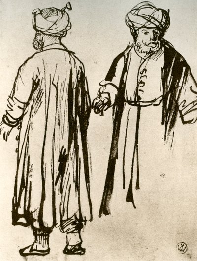 Dva Turci na chůzi, 1913. od Rembrandt van Rijn