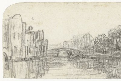 Pohled na Nieuwezijds Voorburgwal od Rembrandt van Rijn