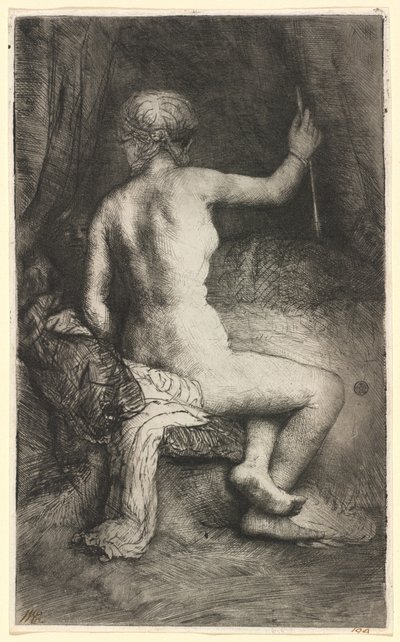 Žena s šípem od Rembrandt van Rijn
