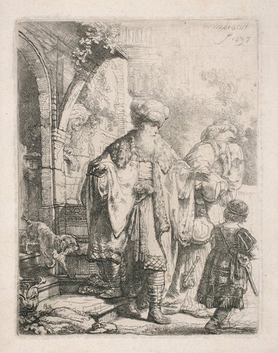 Vyhnání Hagar od Rembrandt van Rijn
