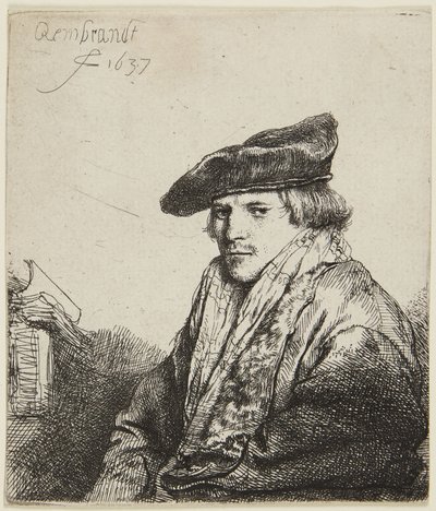 Mladík v čepici od Rembrandt van Rijn