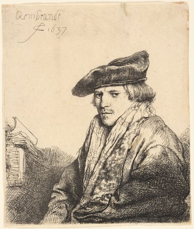 Mladý muž v sametové čepici (Ferdinand Bol?) od Rembrandt van Rijn