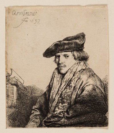Mladý muž v sametové čepici (Petrus Sylvius?) od Rembrandt van Rijn