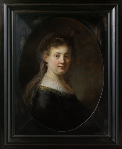 Mladá žena ve fantasy kostýmu, 1633 od Rembrandt van Rijn