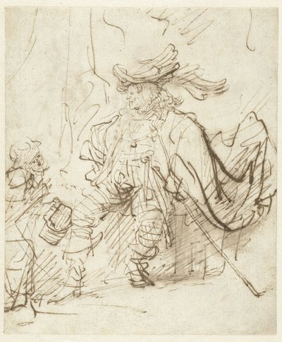Sedící herec v roli Capitana od Rembrandt van Rijn