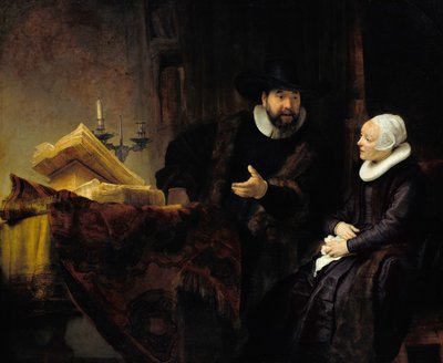 Mennonitský kazatel Anslo a jeho manželka od Rembrandt van Rijn
