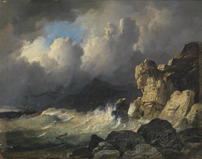 Bouřlivé pobřeží od Remigius Adrianus Haanen