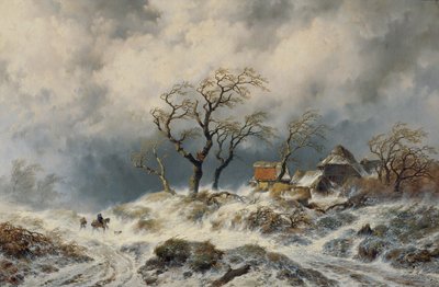 Holandská zimní krajina (sněhové závěje) od Remigius Adrianus van Haanen