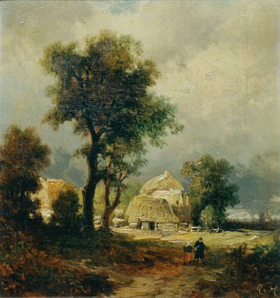 maďarská vesnice od Remigius Adrianus van Haanen
