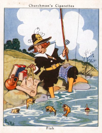 Ryby (barevná litografie) od René Bull