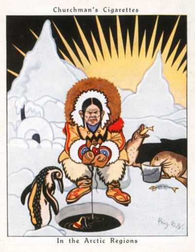 V arktických oblastech (barevná litografie) od René Bull