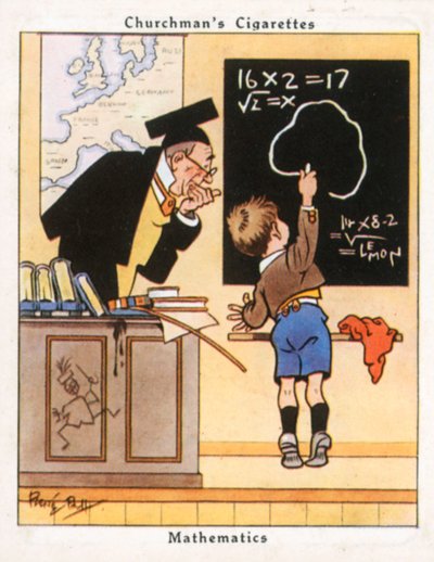 Matematika (barevná litografie) od René Bull