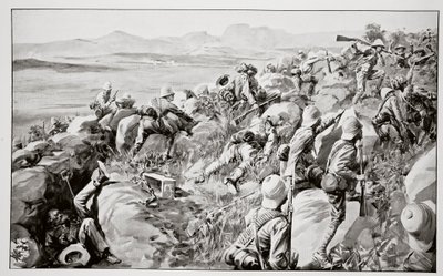 The Relief of Ladysmith - The Last Rush at Hlangwane Hill od René Bull