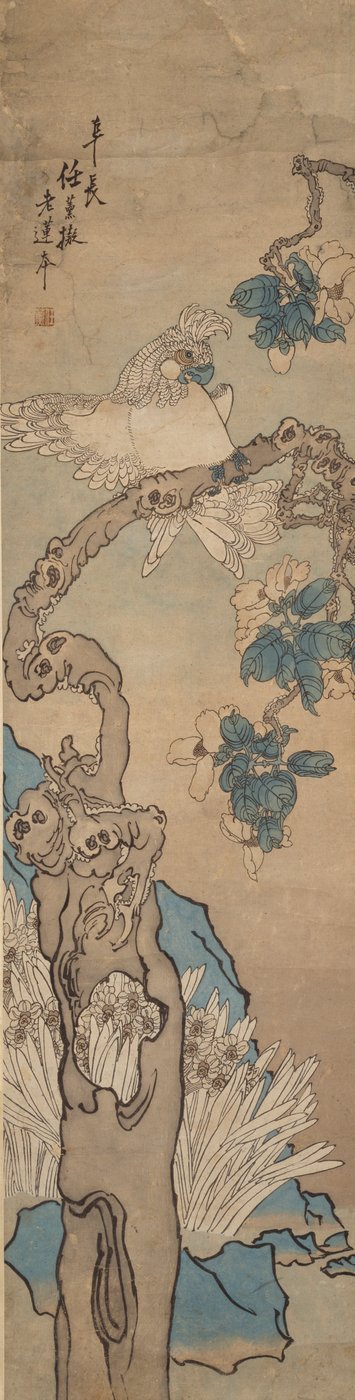 Papoušek v květu stromu, 1835-1893 od Ren Xun