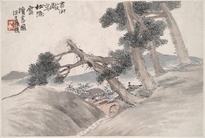 Čtení v Secluded Pine Studio (Song yin an) od Ren Yi