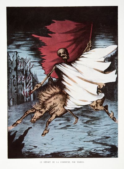 The Departure of Commune, from History of Third Republic, Vol. I, Politické dějiny, nakl. 1933 (barevné lito) od Renaux Ed