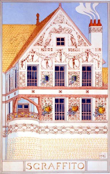 Sgrafito, ilustrace z knihy "Esquisses Decoratives par Rene Binet". od Rene Binet