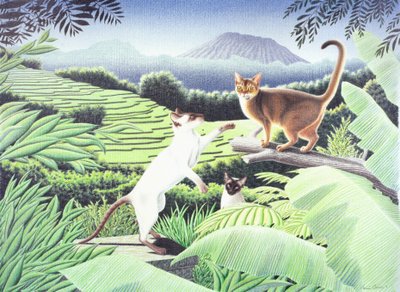 Bali, 2002, Kresba tužkou na papíře od Rene Boin