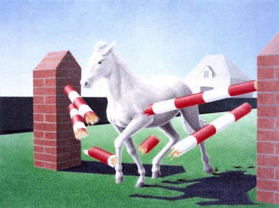 Překážka, 2004, Kresba tužkou na papíře od Rene Boin